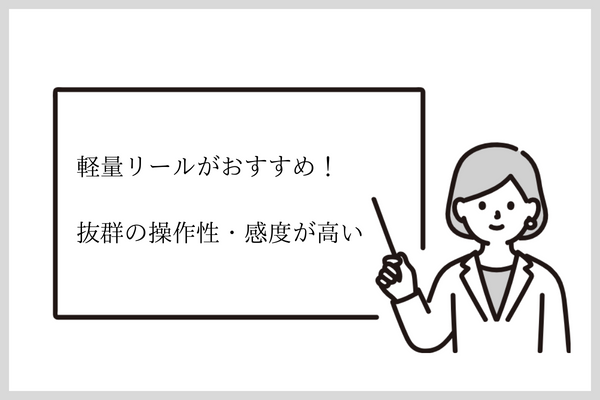 リールの軽さ
